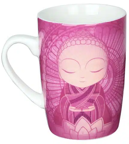 Rosa Tasse - Kleiner Buddha - 7,8 x 10,5 cm – Bild 2