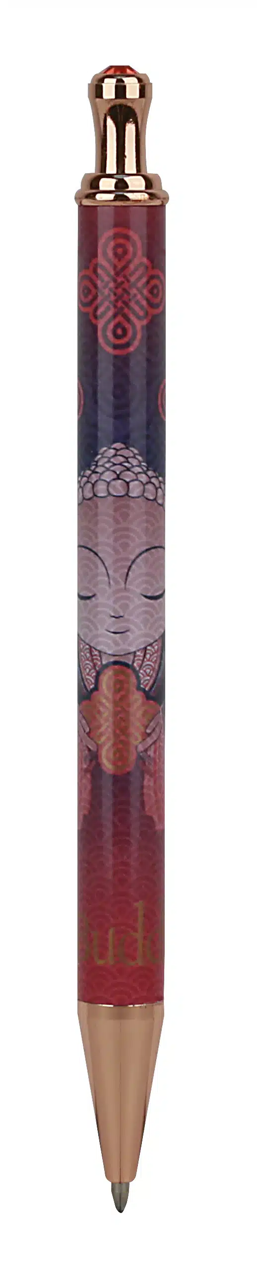 Blau / Schwarzer - Kugelschreiber Little Buddha - 14cm – Bild 2