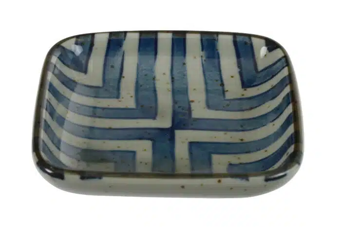 Blau / Weiße Sojasaucenschale - 9 x 9 x 1,6 cm – Bild 2