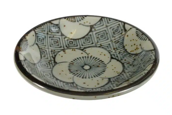 Blau / Weiße Sojasaucenschale - 9,5 x 2 cm – Bild 2