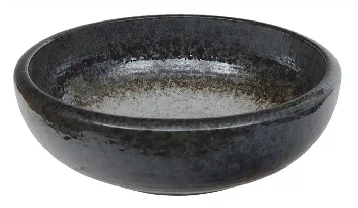 Schwarz / Weiße Schüssel - Mino Yaki - 23,5 x 8 cm 1800 ml – Bild 2