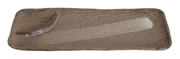 Dunkelbrauner rechteckiger Teller - Große Teller - 30,2 x 12 cm – Bild 2