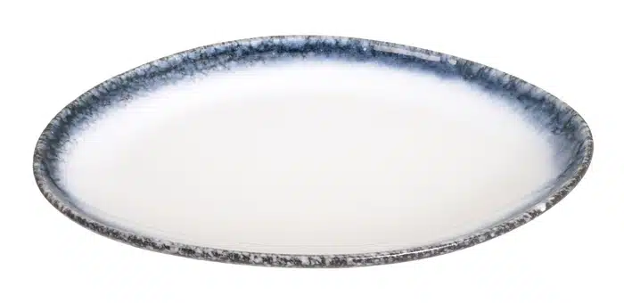 Grau / Weißer Ovaler Teller - Tajimi - 26,7 x 19 x 3 cm – Bild 2