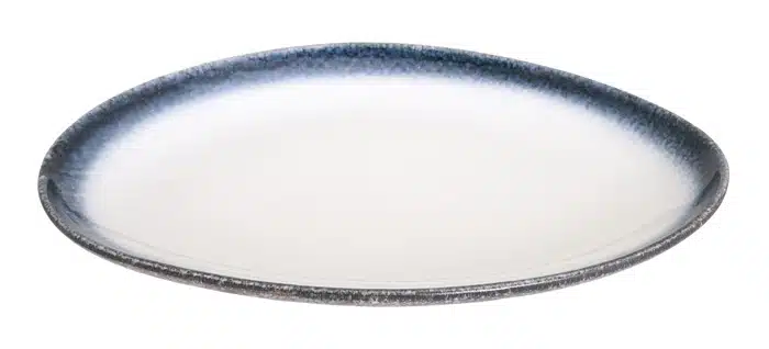 Grau / Weißer Teller - Tajimi - 34 x 24 x 4 cm – Bild 2