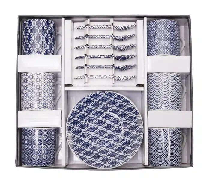 Dunkelblaues Espresso-Set - Nippon Blau - 18-teiliges Set - 5 x 5,4 cm 80 ml – Bild 2