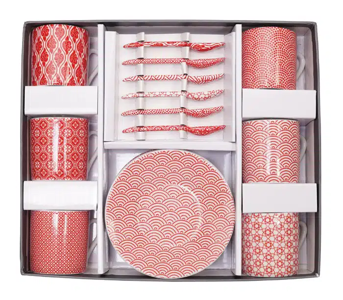 Rotes Espresso Set - Nippon Blau - Set mit 18 Stück - 5 x 5,4 cm 80 ml – Bild 2