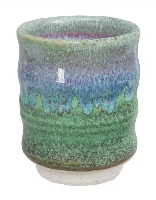 Grüne handgemachte Tasse - 7 x 9 cm – Bild 2