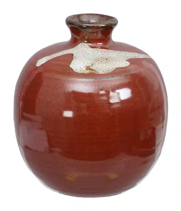 Rote handgemachte Vase - 8,5 x 9 cm – Bild 2