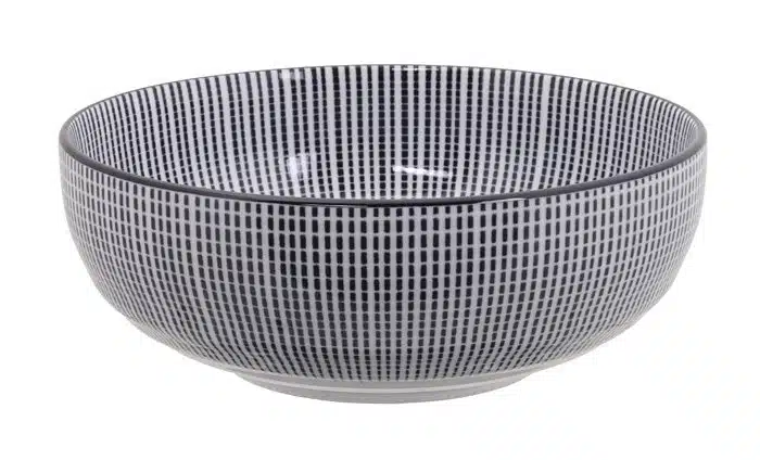 Schwarz / Weiß Schüssel - Sendan Tokusa - 17,8 x 6,6 cm 900ml – Bild 2