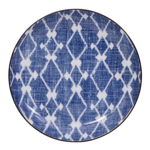 Tokyo Design Studio - Shibori - Blauw/Wit Bord - 15.5 x 2.5cm