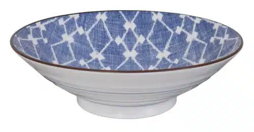 Tokyo Design Studio - Shibori - Blauw/Witte Kom - 24.5 x 7.5cm 1400ml