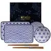 Blau / Weiß Wellen / Sternzeichen Set - Nippon Blau - 21 x 13,5 & 9,5 x 3 cm – Bild 2
