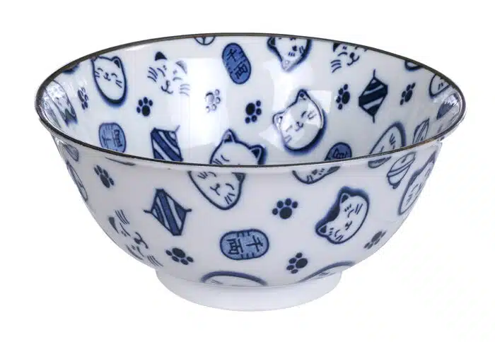 Blaue Schale - Glückliche Katzen - 14,8 x 7 cm 500 ml – Bild 2