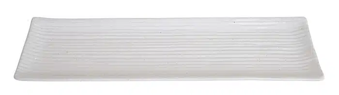 Weißer rechteckiger Servierteller - Große Teller - 33,2 x 10,5 cm – Bild 2