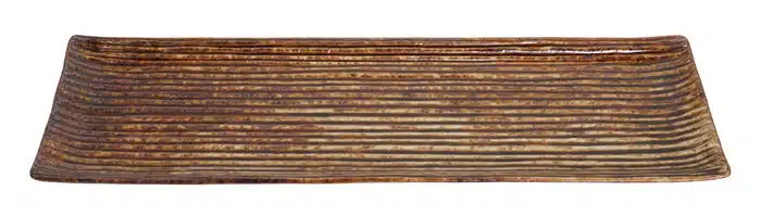 Brauner rechteckiger Servierteller - Große Teller - 33,2 x 10,5 cm – Bild 2
