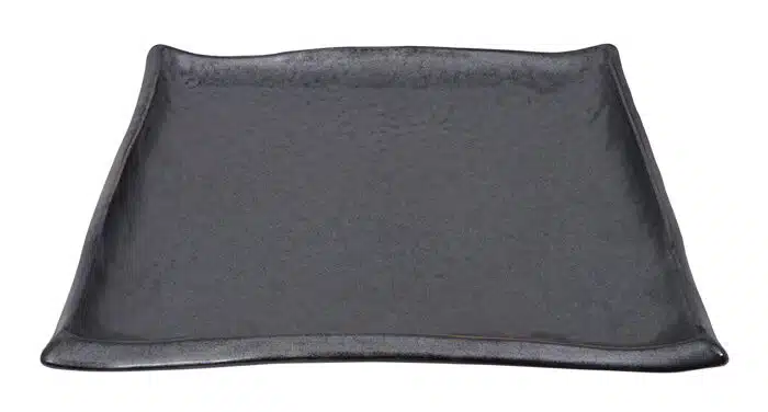 Matt-Schwarzer quadratischer Teller - Tetsu Kessho Matte - 22,7 x 22,7 cm – Bild 2