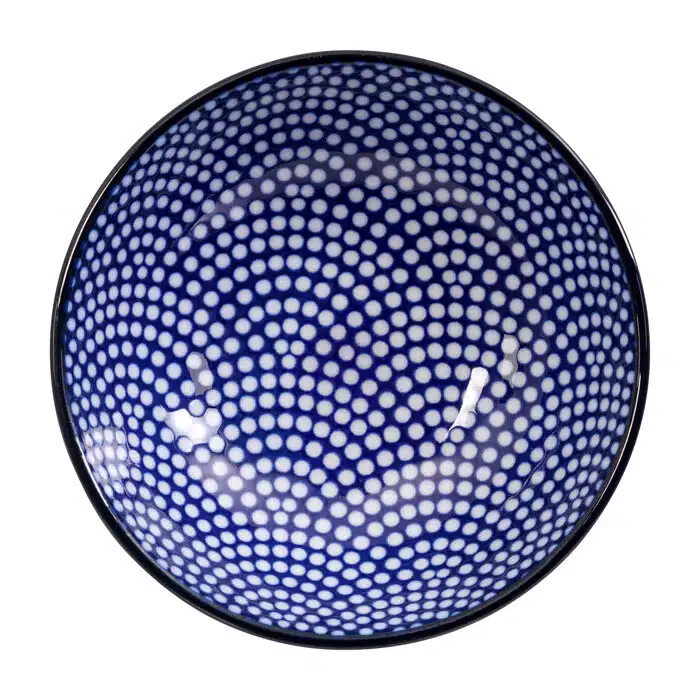Blau / Weiße Teller Punkte - Nippon Blau - 9,5 x 3 cm – Bild 2