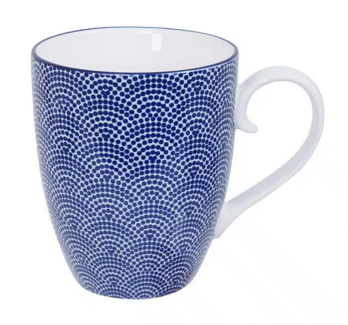 Blau / Weiße Becher Punkte - Nippon Blau - 8,5 x 10,2 cm 380 ml – Bild 2