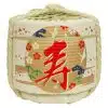 Japanische Sake-Set Dekoration - Ton Tobitsuru - 63x63 cm – Bild 2