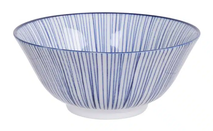 Blau / Weiße Schalen Linien - Nippon Blau - 15,2 x 6,7 cm 500 ml – Bild 2