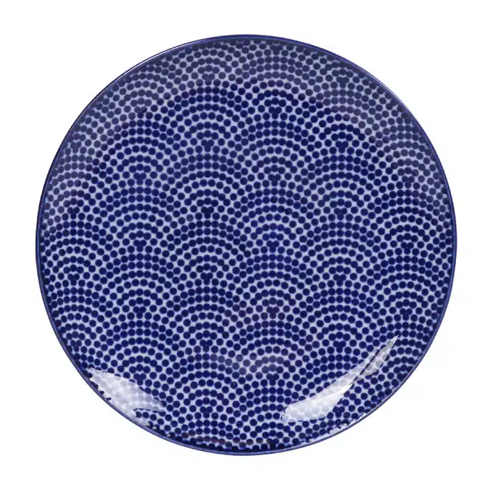 Blau / Weißer Teller Punkte - Nippon Blau - 16 x 2 cm – Bild 2