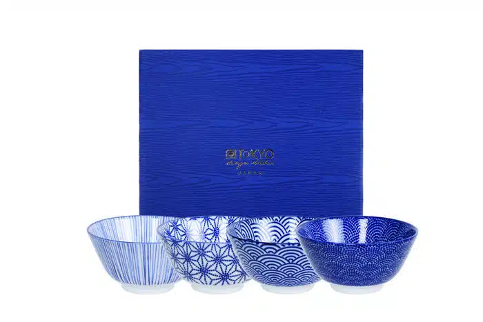 Blau / Weißes Schüssel Set - Nippon Blau - Set mit 4 Stück - 12 x 6,4 cm 300ml – Bild 2