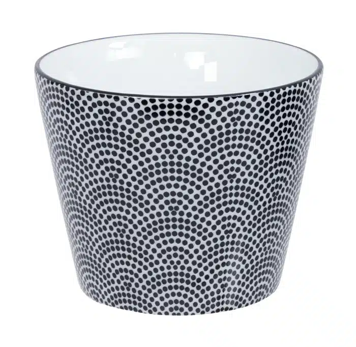 Schwarz / Weiße Espressotasse Punkte - Nippon Schwarz - 8,3 x 6,5 cm 180 ml – Bild 2