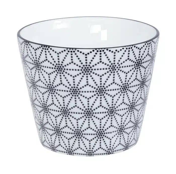 Schwarz / Weiße Espressotasse Stern - Nippon Schwarz - 8,3 x 6,5 cm 180ml – Bild 2