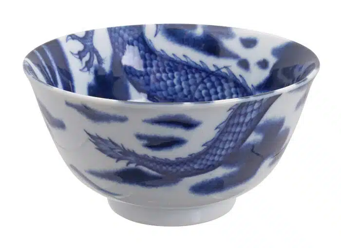 Blaue Schale - Schwarzer Drache - 12,7 x 6,5 cm 350 ml – Bild 2