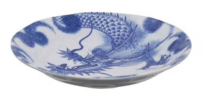 Blauer Teller - Drache - 25,3 x 5,2 cm – Bild 2