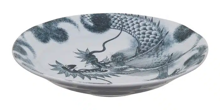 Schwarzer Teller - Drache - 25,3 x 5,2 cm – Bild 2