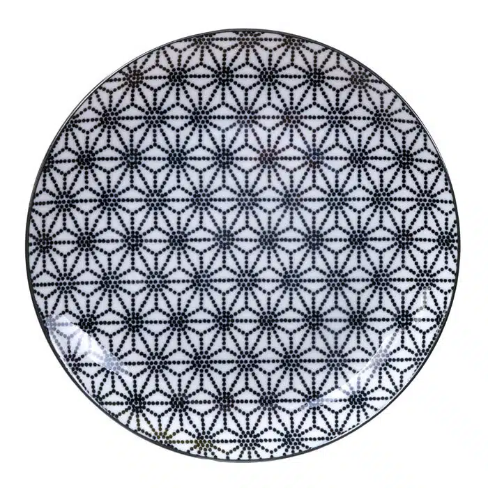 Schwarz / Weißer Teller Stern - Nippon Schwarz - 20,6 x 2,2 cm – Bild 2