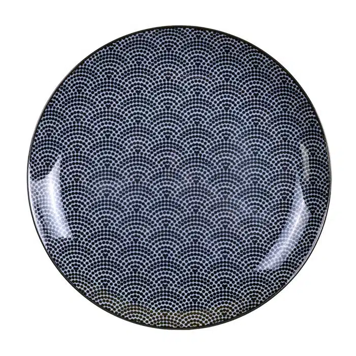 Schwarz / Weiße Teller Punkte - Nippon Schwarz - 25,7 x 3 cm – Bild 2