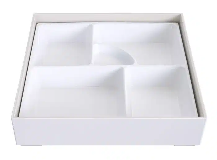 Weiße Bento Box - Lackware - 25,5 x 25,5 cm – Bild 2