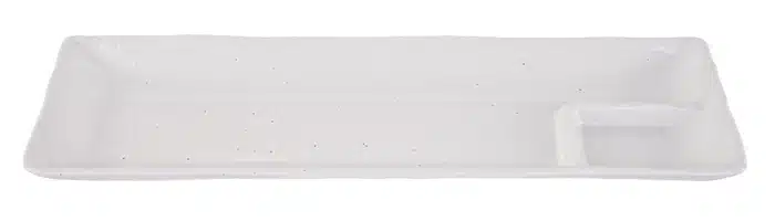 Weißer rechteckiger Servierteller - Große Teller - 33,2 x 10,5 cm – Bild 2