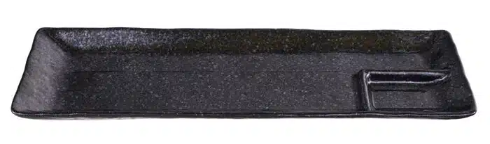 Schwarzer rechteckiger Servierteller - Große Teller - 33,2 x 10,5 cm – Bild 2