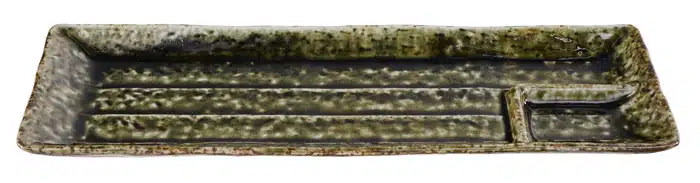 Grüner rechteckiger Servierteller - Große Teller - 33,2 x 10,5 cm – Bild 2