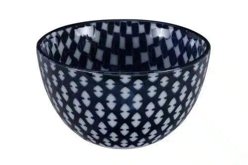 Tokyo Design Studio - Mixed Bowls - Blauw/Witte Kom - 12.7 x 7cm 500ml