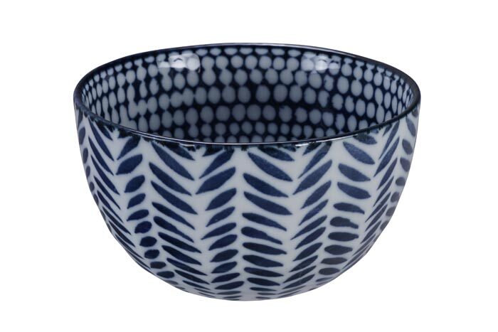 Tokyo Design Studio - Mixed Bowls - Blauw/Witte Kom - 15 x 8,5cm 750ml