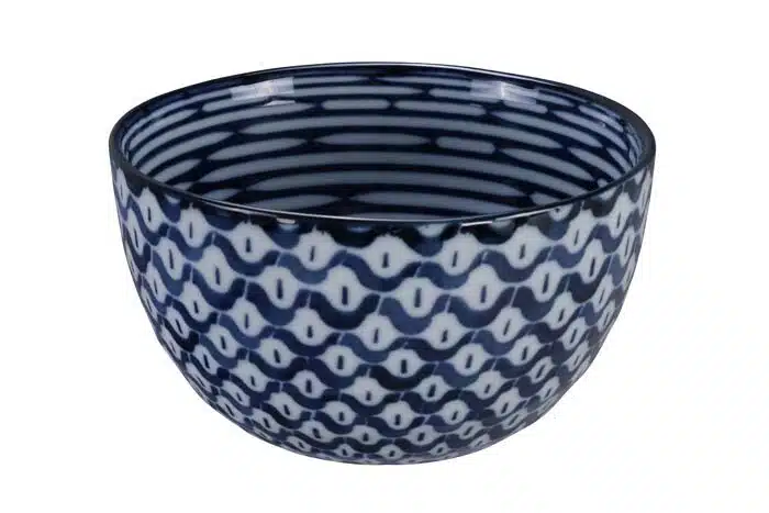 Tokyo Design Studio - Mixed Bowls - Blauw/Witte Kom - 15 x 8,5cm 750ml