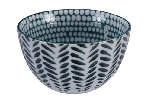 Tokyo Design Studio - Mixed Bowls - Groen/Witte Kom - 12.7 x 7 cm 500ml