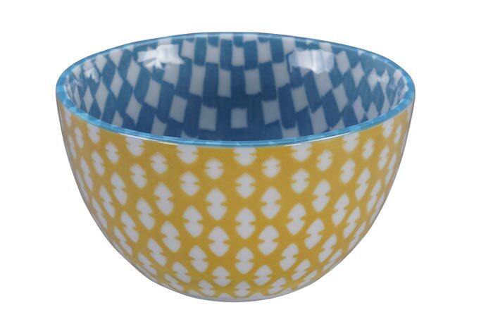 Tokyo Design Studio - Mixed Bowls - Geel/Blauwe Kom - 12.7 x 7 cm 500ml