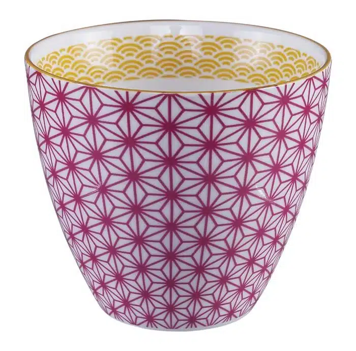 Rosa / Weiße Teetasse - Star Wave - 9,8 x 8,5 cm 350 ml – Bild 2