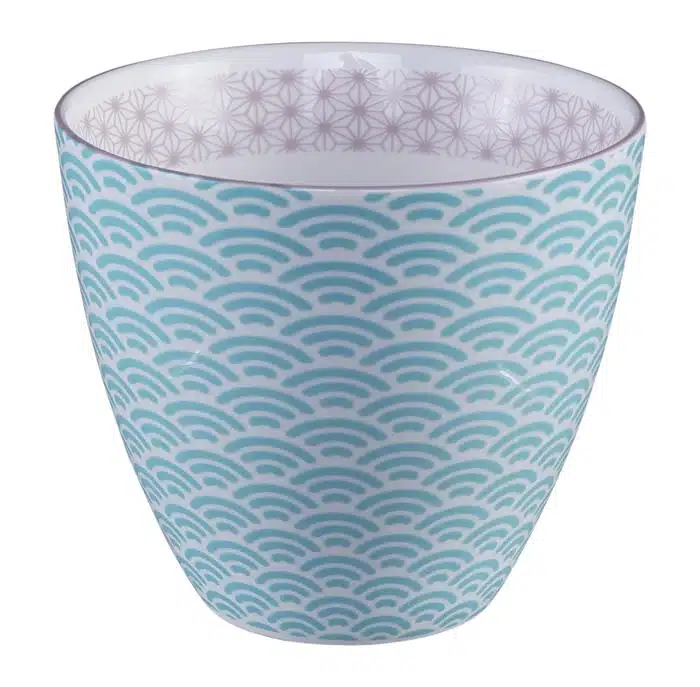 Blau / Weiße Teetasse - Star Wave - 9,8 x 8,5 cm 350 ml – Bild 2