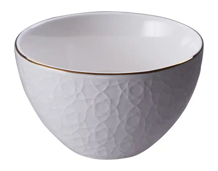 Weiß / Goldene Schale Streifen - Nippon Weiß - 11,4 x 6 cm 350 ml – Bild 2