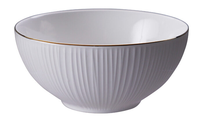 Weiß / Goldene Schale Linien - Nippon Weiß - 15 x 7 cm 550 ml – Bild 2