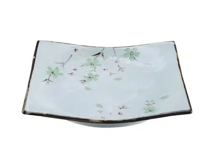 Minzgrüner quadratischer Teller - Green Cosmos - 17,5 x 17,5 cm – Bild 2