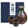 Rot / Grünes Sakeset - Iga Oribe - 3er Set – Bild 2