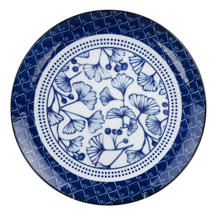 Blau / Weißer Teller Ginko - Flora Japonica - 25,7 x 3 cm – Bild 2