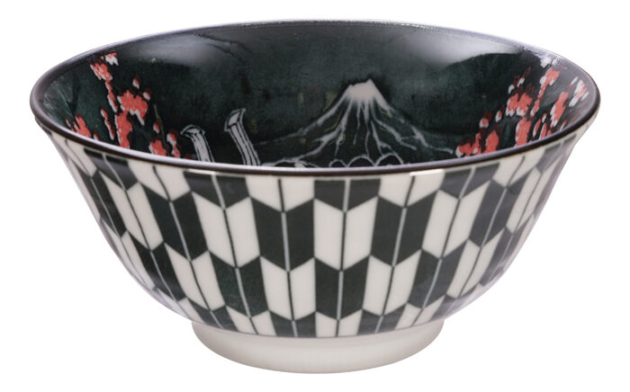Schwarz / Rote Kabuki Schale - Gemischte Schalen - 14,8 x 7 cm 500 ml – Bild 2
